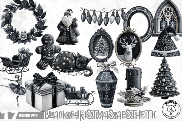 Black Christmas Aesthetic PNG: Illustrations Review
