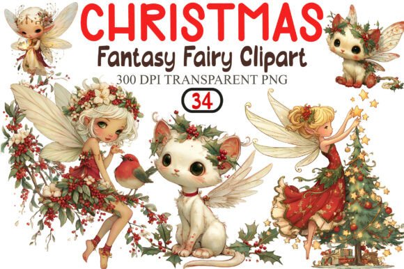 Christmas Fantasy Fairy Clipart: Illustrations Review