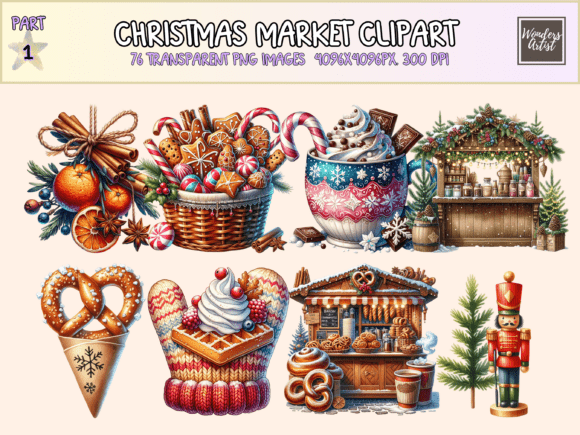 Christmas Market Clipart: Illustrations for Sellers