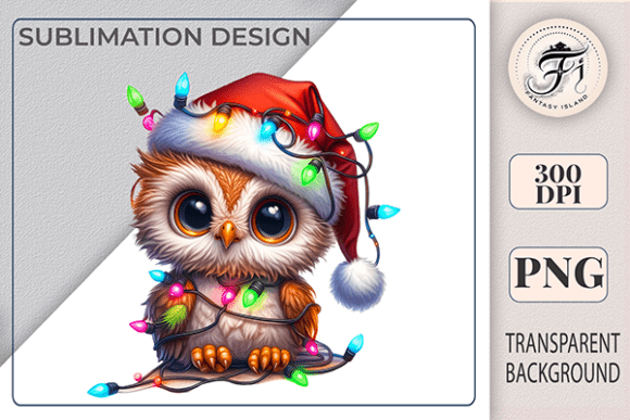 Cute Christmas Owl Clipart: Festive Illustrations