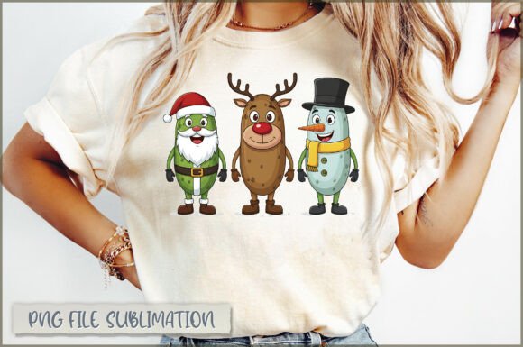 Funny Christmas Pickles PNG: Whimsical Illustrations