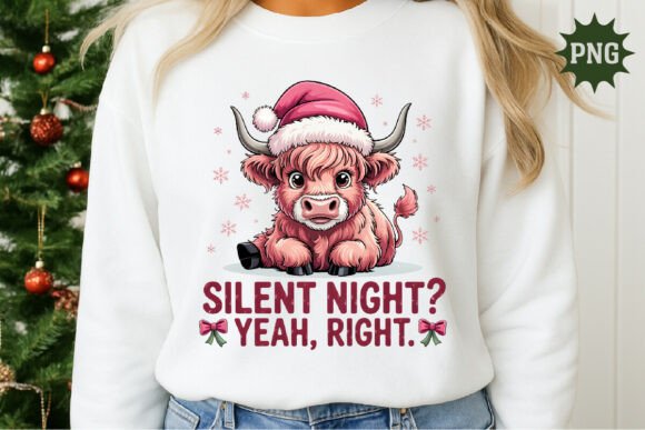 Funny Cow Merry Christmas PNG: Festive Illustrations for Branding