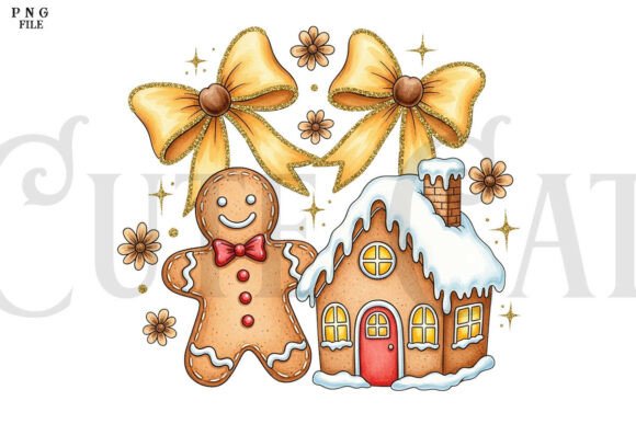 Gingerbread Christmas Coquette PNG: Illustrations Review