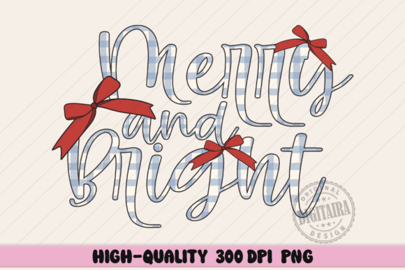 Merry and Bright Christmas Png: Illustrations for Sellers