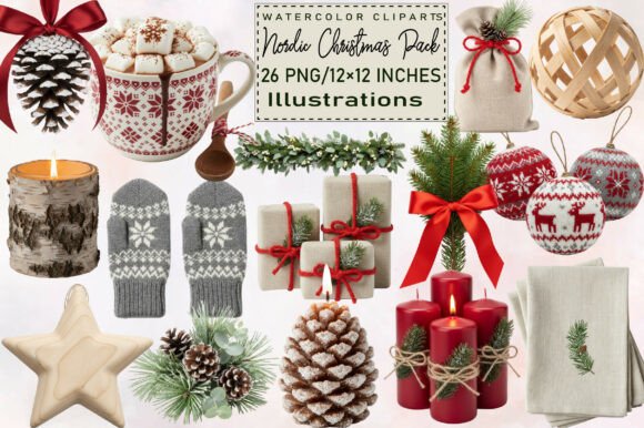 Nordic Christmas Elements Pack: Illustrations Review