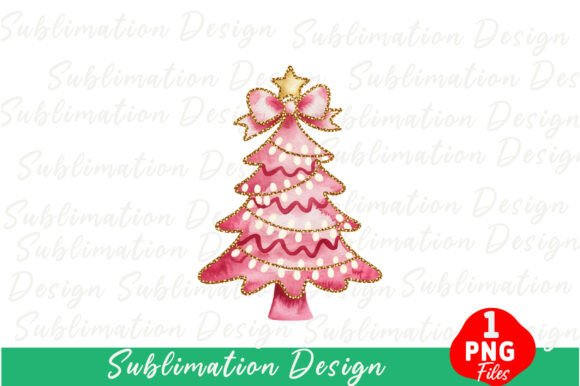 Pink Christmas Tree Png: Illustrations for Branding