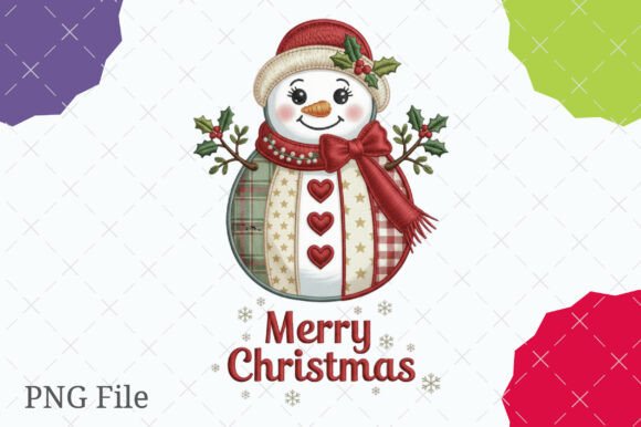 Quilted Snowman Illustrations for Crafters