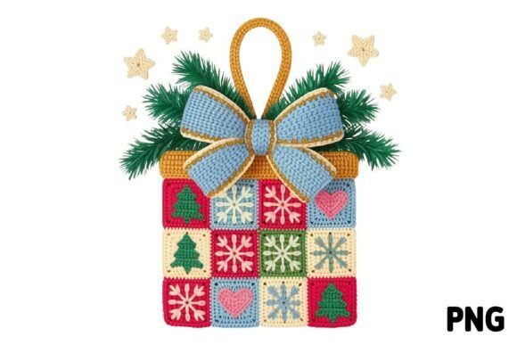 Review: Christmas Crochet Gift Box PNG for Illustrations