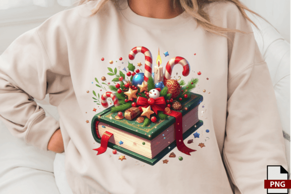 Reviewing Books Christmas Clipart for Embroidery