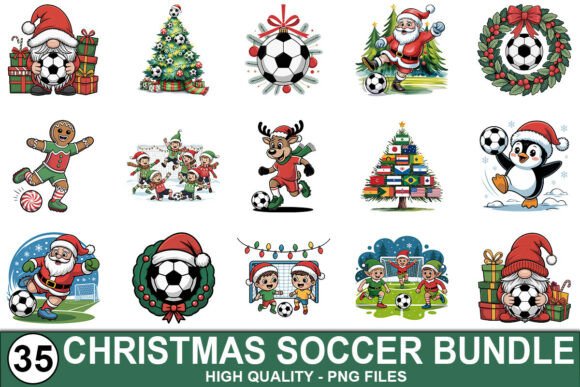 Reviewing Christmas Soccer Clipart Bundle Illustrations