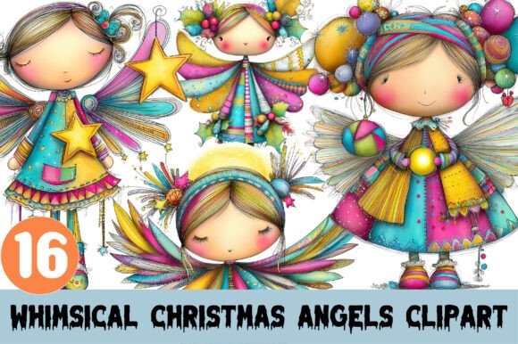 Reviewing Whimsical Christmas Angels Clipart for Embroidery