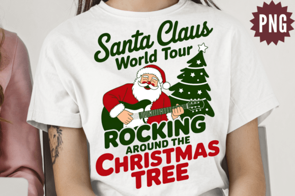 Rocking Santa PNG: Festive Illustrations for Sellers