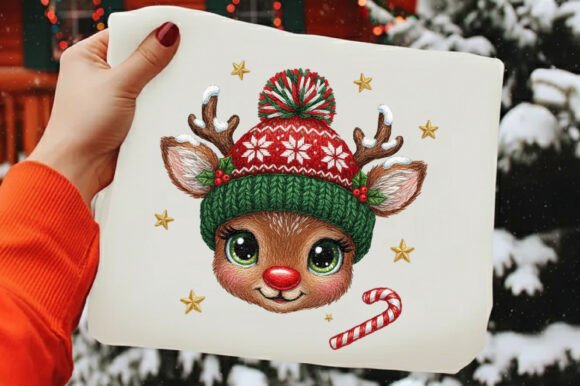 Yarn Crochet Reindeer Png for Illustrations